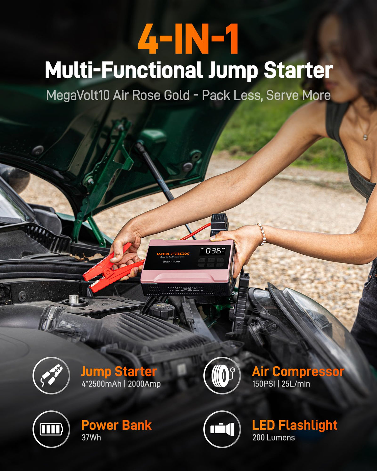 2000A Jump Starter with Air Compressor J387476