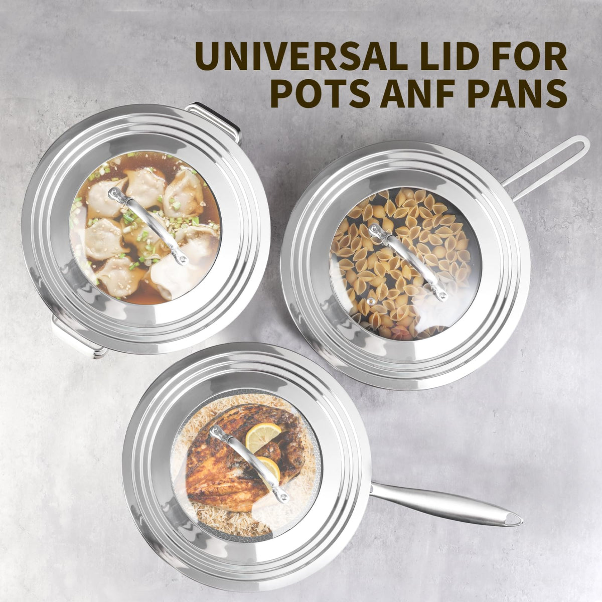 Tempered Glass Universal Lids for Cookware C11488