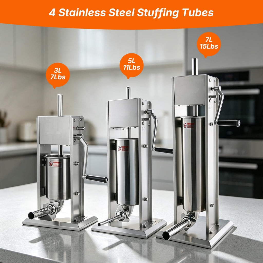 Stainless Steel Vertical Sausage Stuffer 11Lb/5L V95219