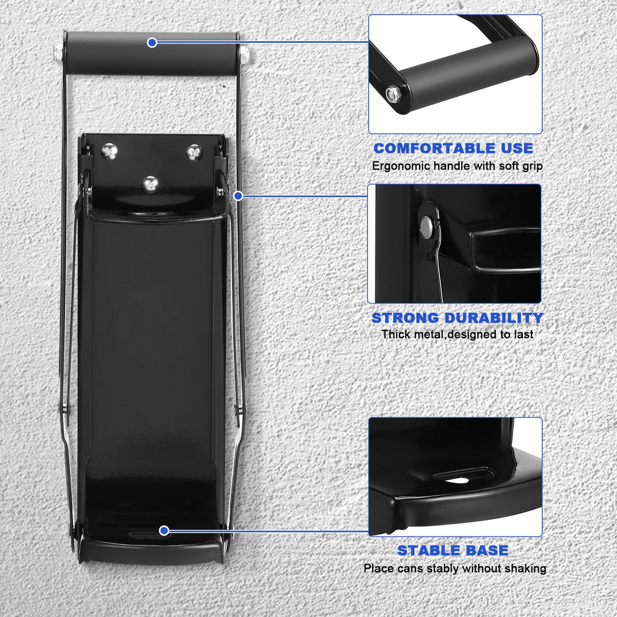 Wall Mounted Can Crusher with Bottle Opener O4087