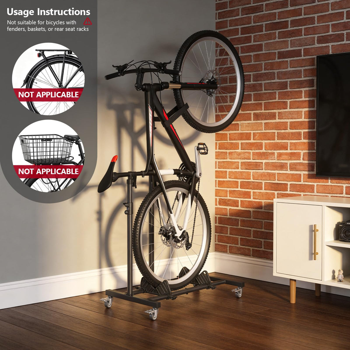 Freestanding Black Bike Stand L89033