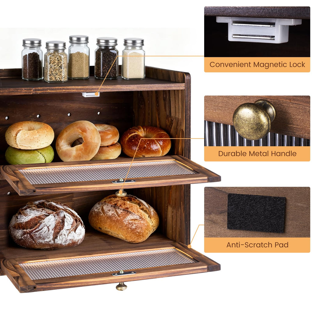 Wooden Bread Box J55403