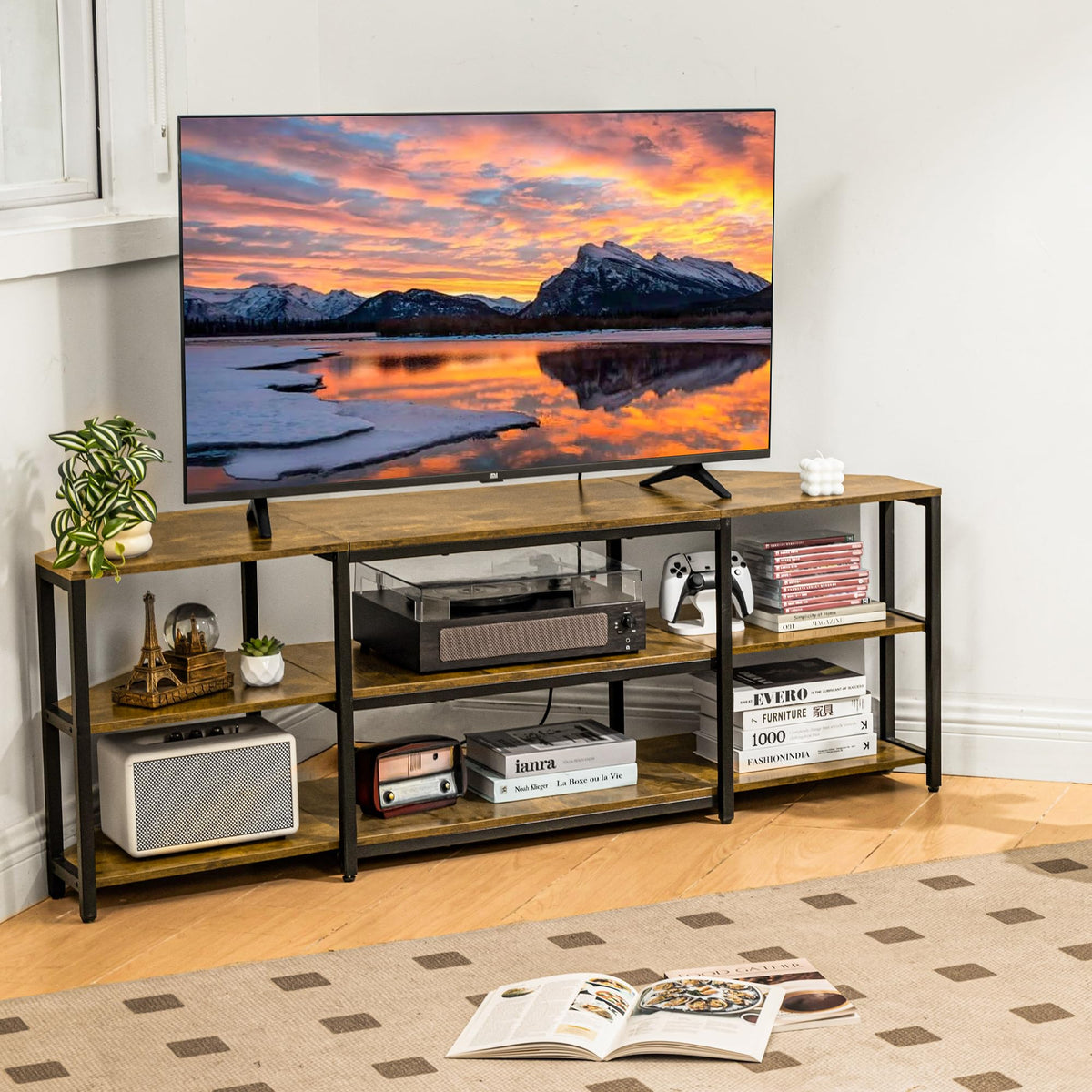 Corner TV Stand with Power Outlet V971