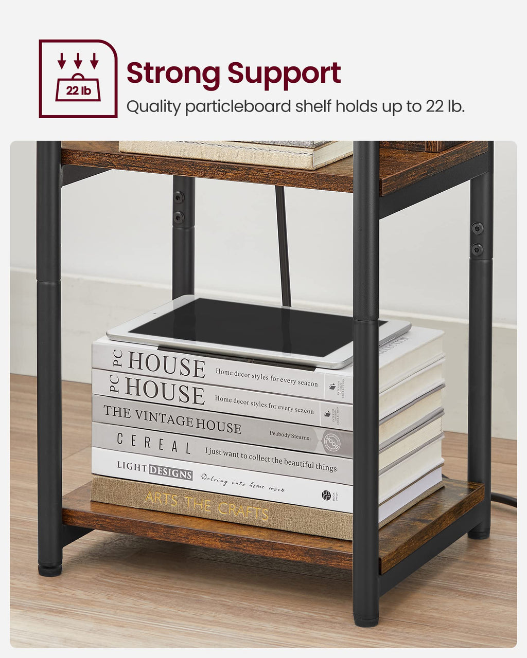 Side Table with Charging Station E15317