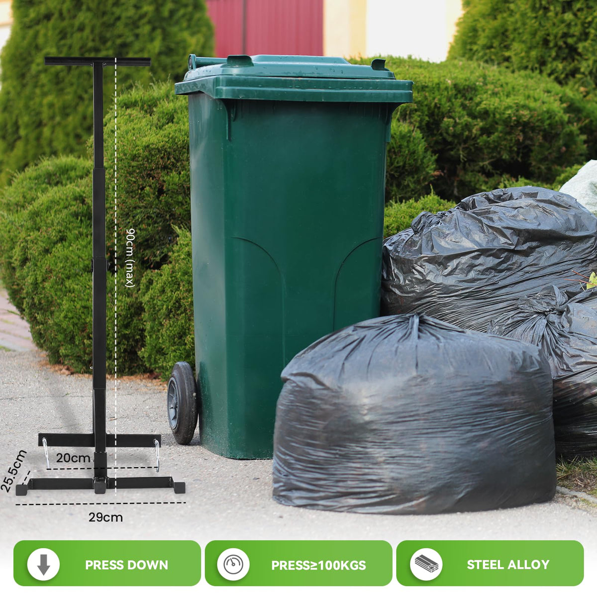 Manual Trash Compactor with Adjustable Handle K3349