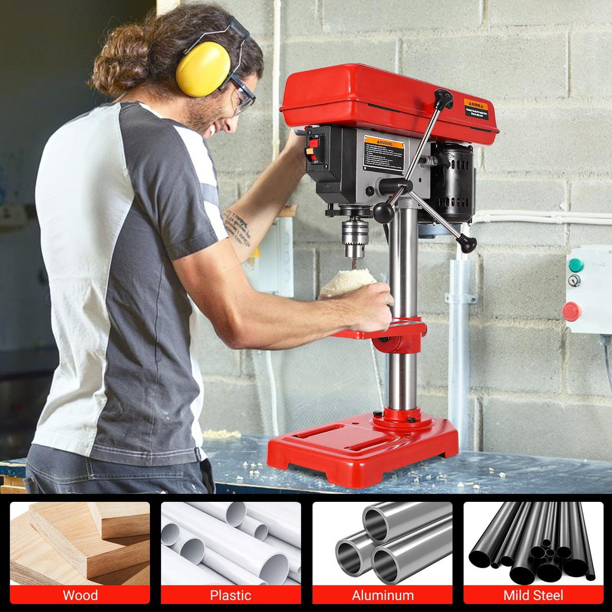 8" Benchtop Drill Press with 5 Adjustable Speeds H664602