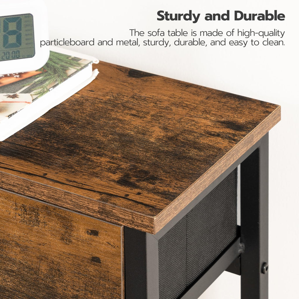 29.5" Narrow Console Table with 2 Fabric Drawers V599