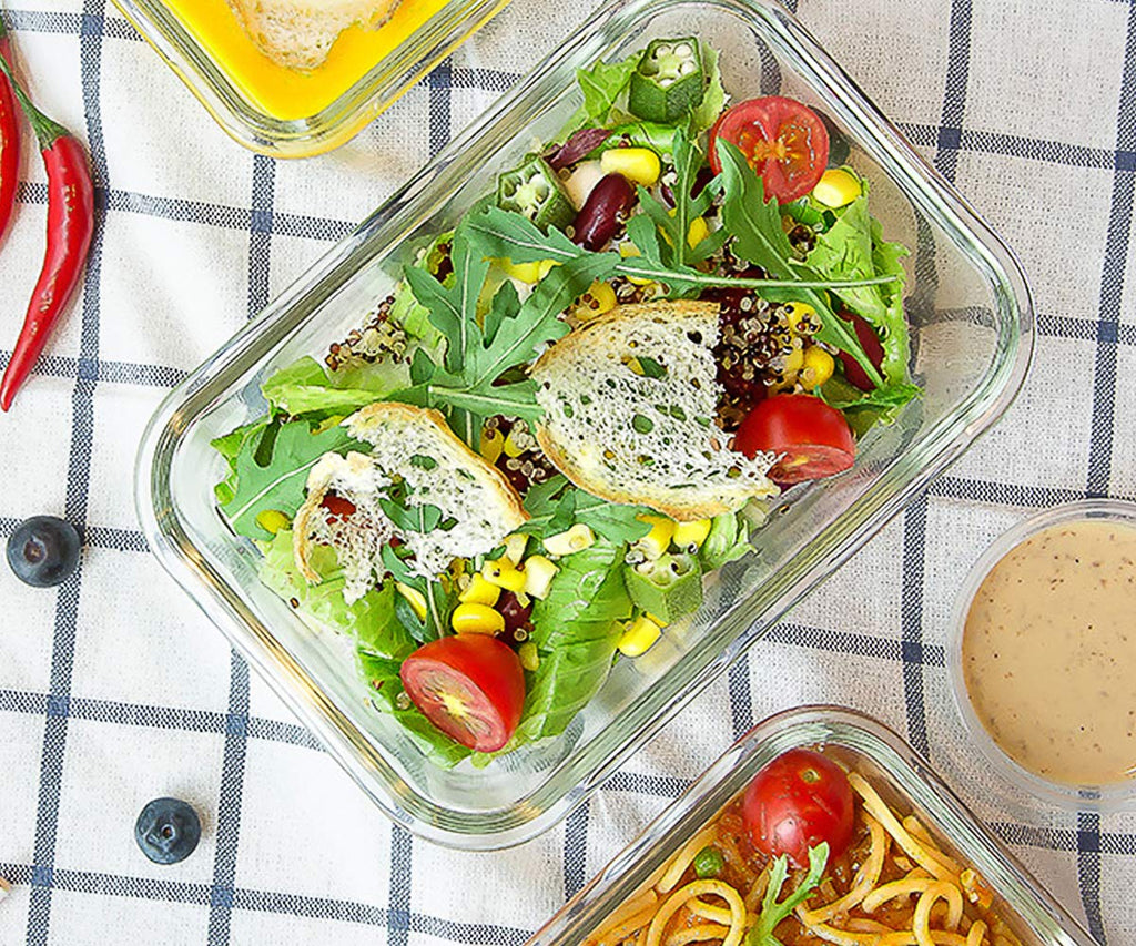 30 oz Glass Food Storage Containers with Lids H766