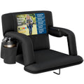 Stadium Seats with Back Support, Padded Cushion, Armrests, Side Pockets F153