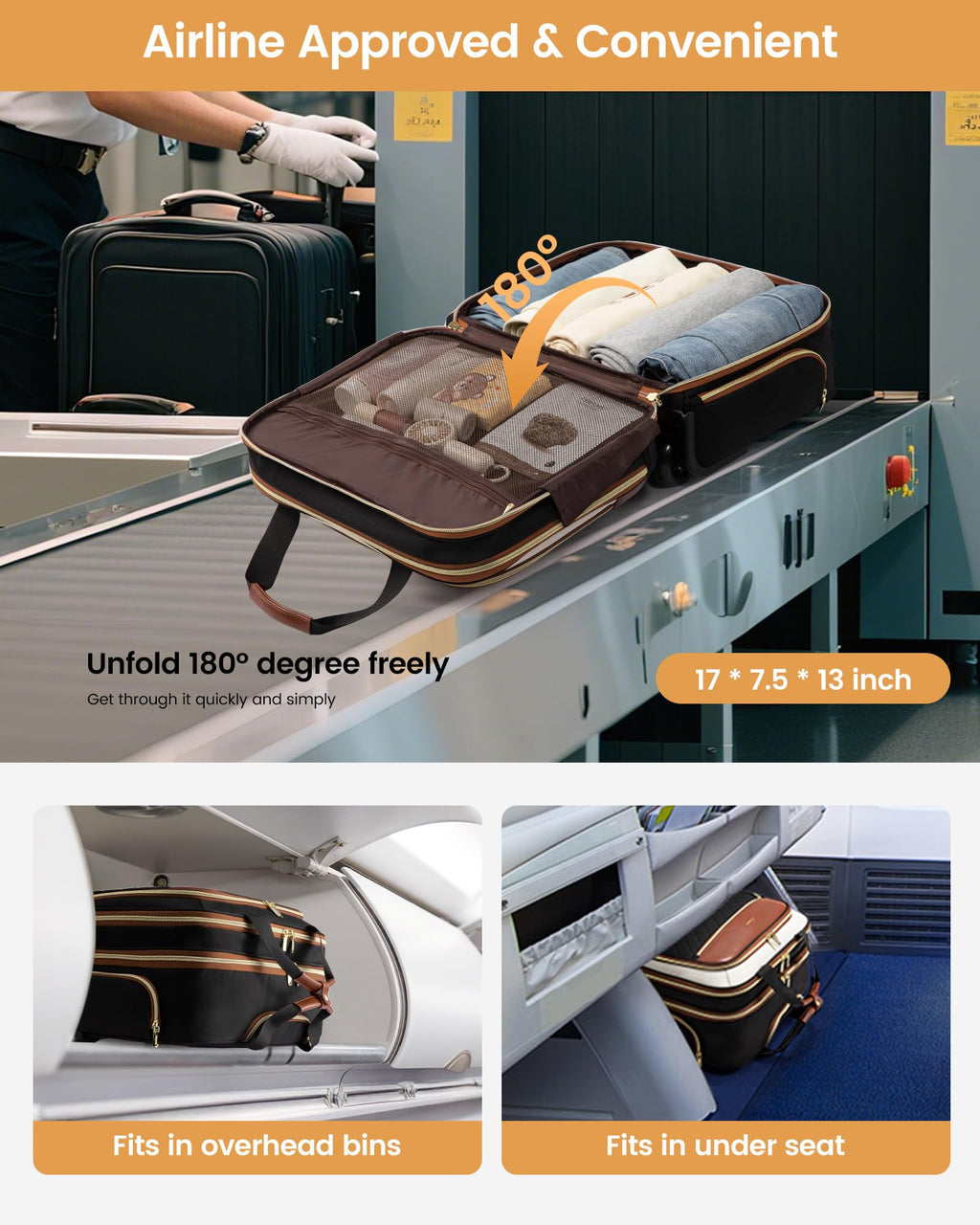 Rolling Laptop Bag with Wheels K368