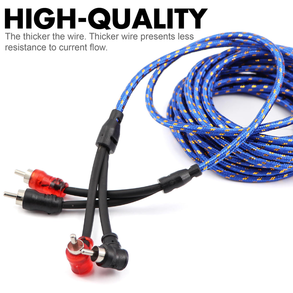 0 Gauge Pure OFC Amplifier Wiring Kit with Fuse Holder & RCA J8229