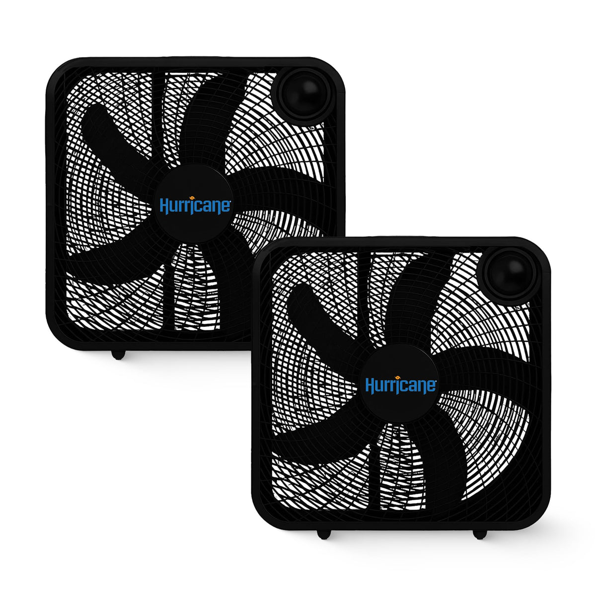 Black 3 Speed 20in Floor Box Fan, 2 Pack G5376