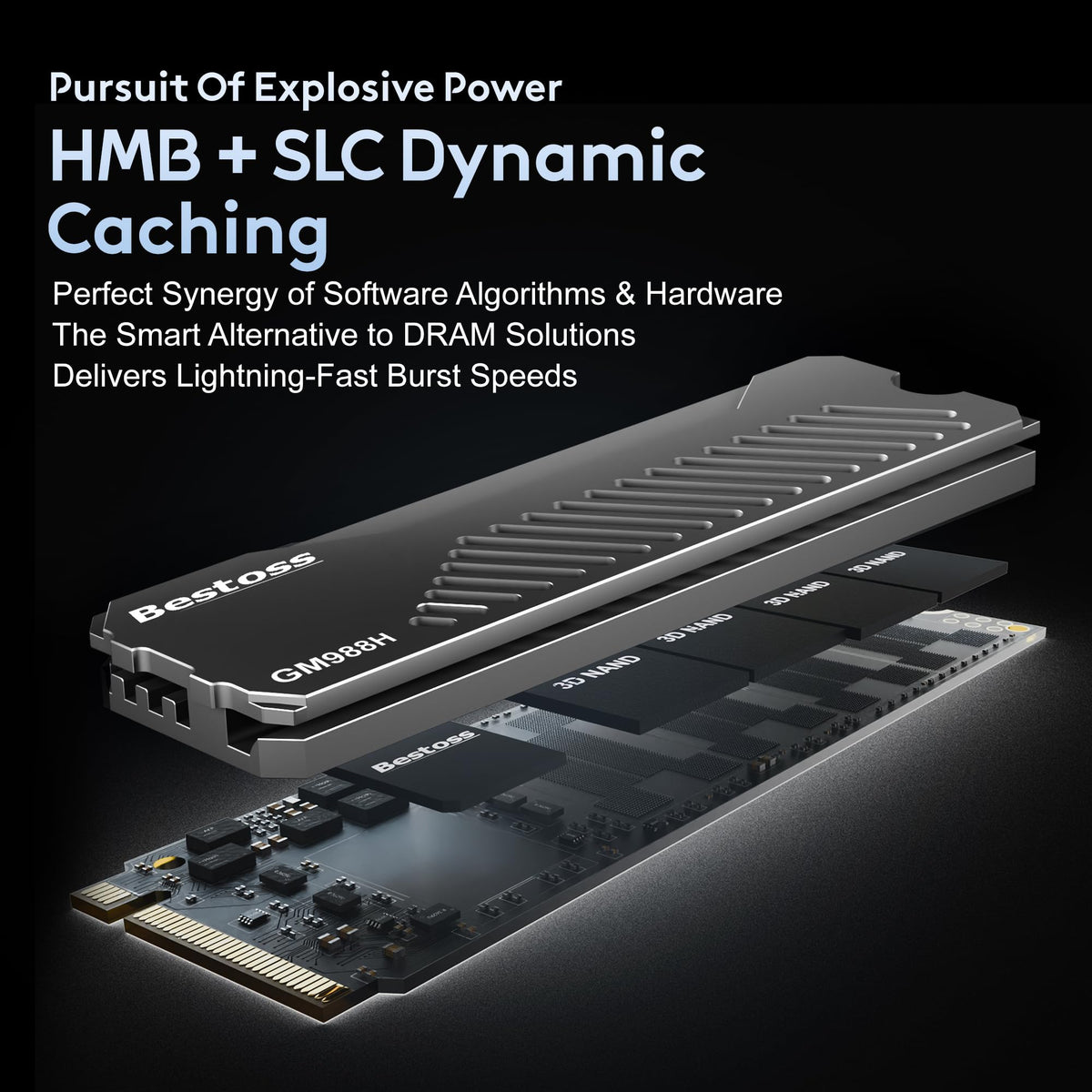 1TB PCIe 4.0 NVMe M.2 2280 SSD with Heatsink J814