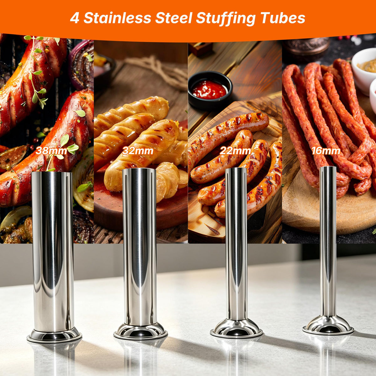 Stainless Steel Vertical Sausage Stuffer 11Lb/5L V95219