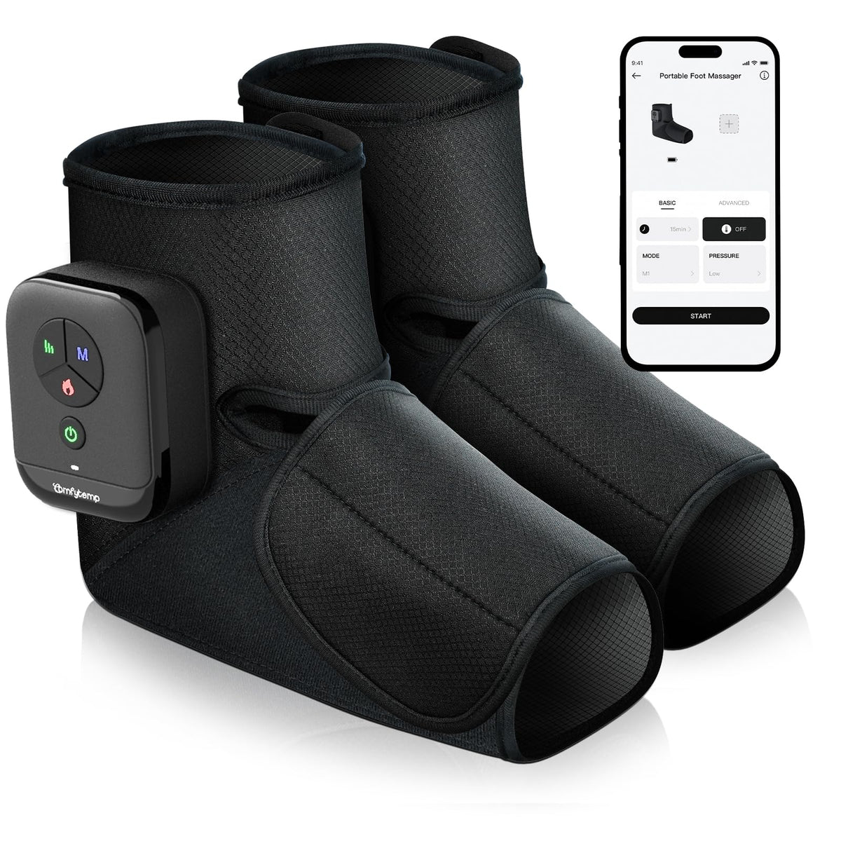 Portable Air Compression Foot Massager with Heat K3289