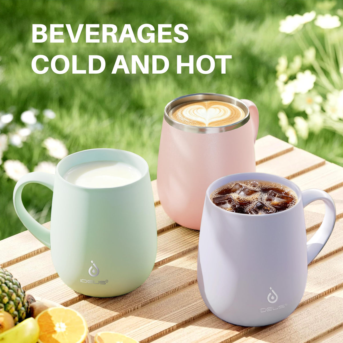 16 oz Insulated Coffee Mug with Lid and Handle Y958049