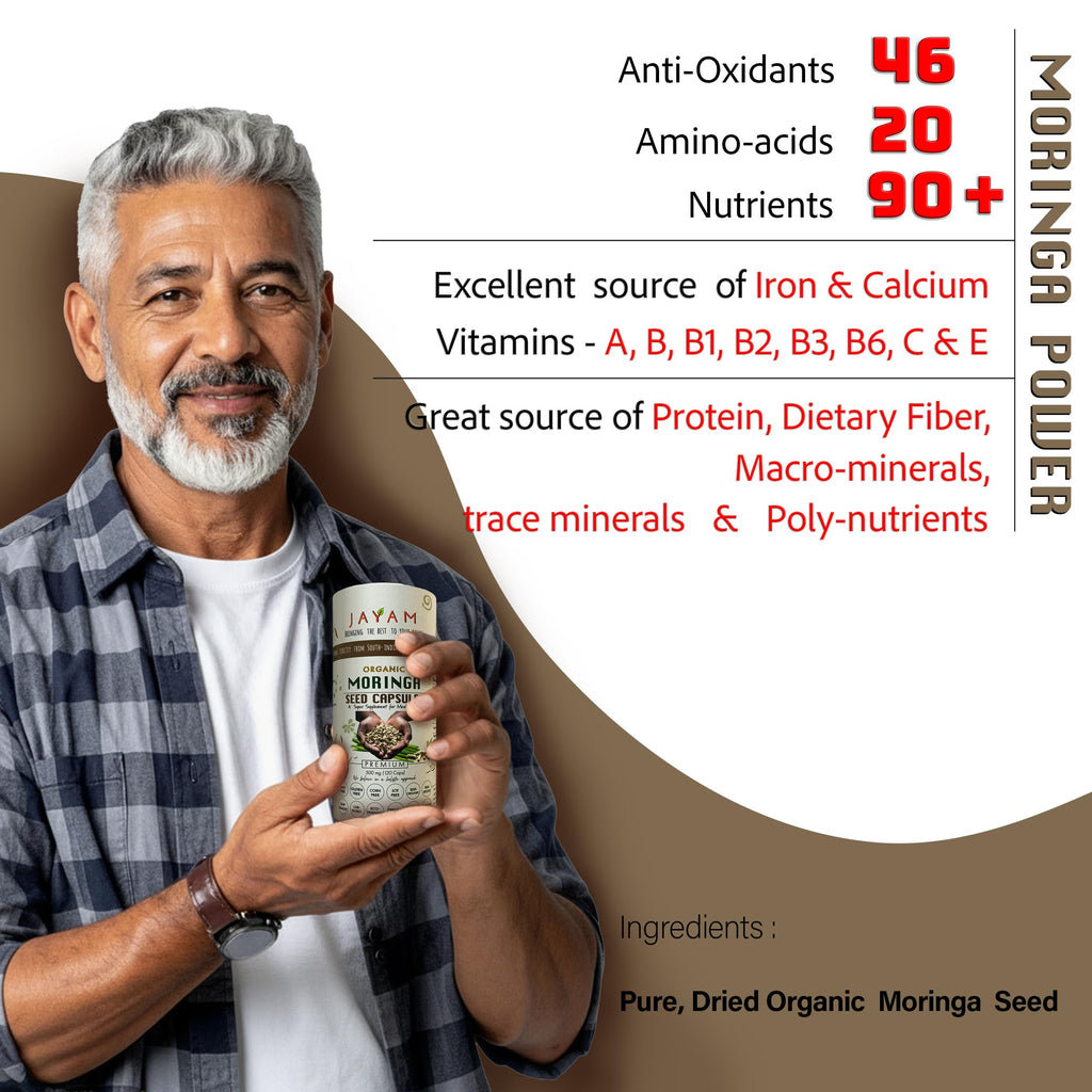 Organic Moringa Seed Capsules 120 Capsules O191