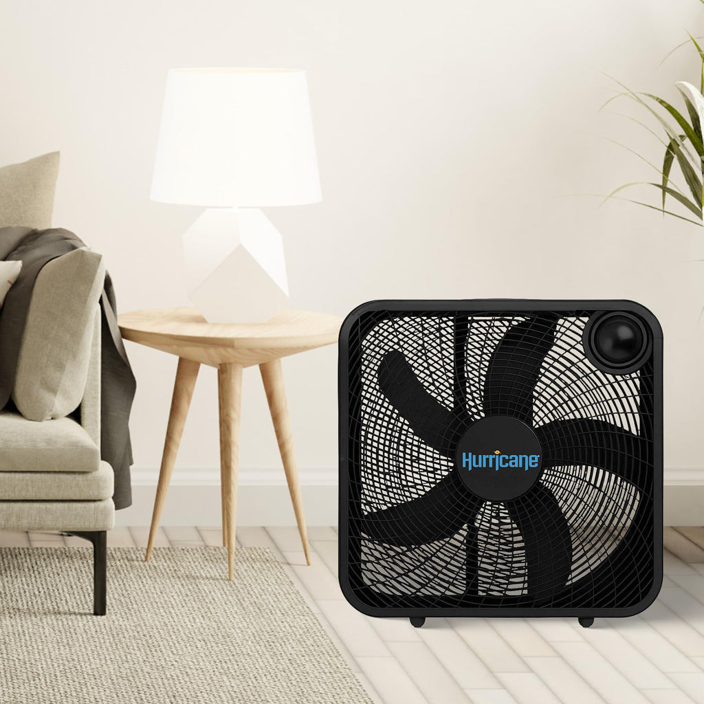 Black 3 Speed 20in Floor Box Fan, 2 Pack G5376