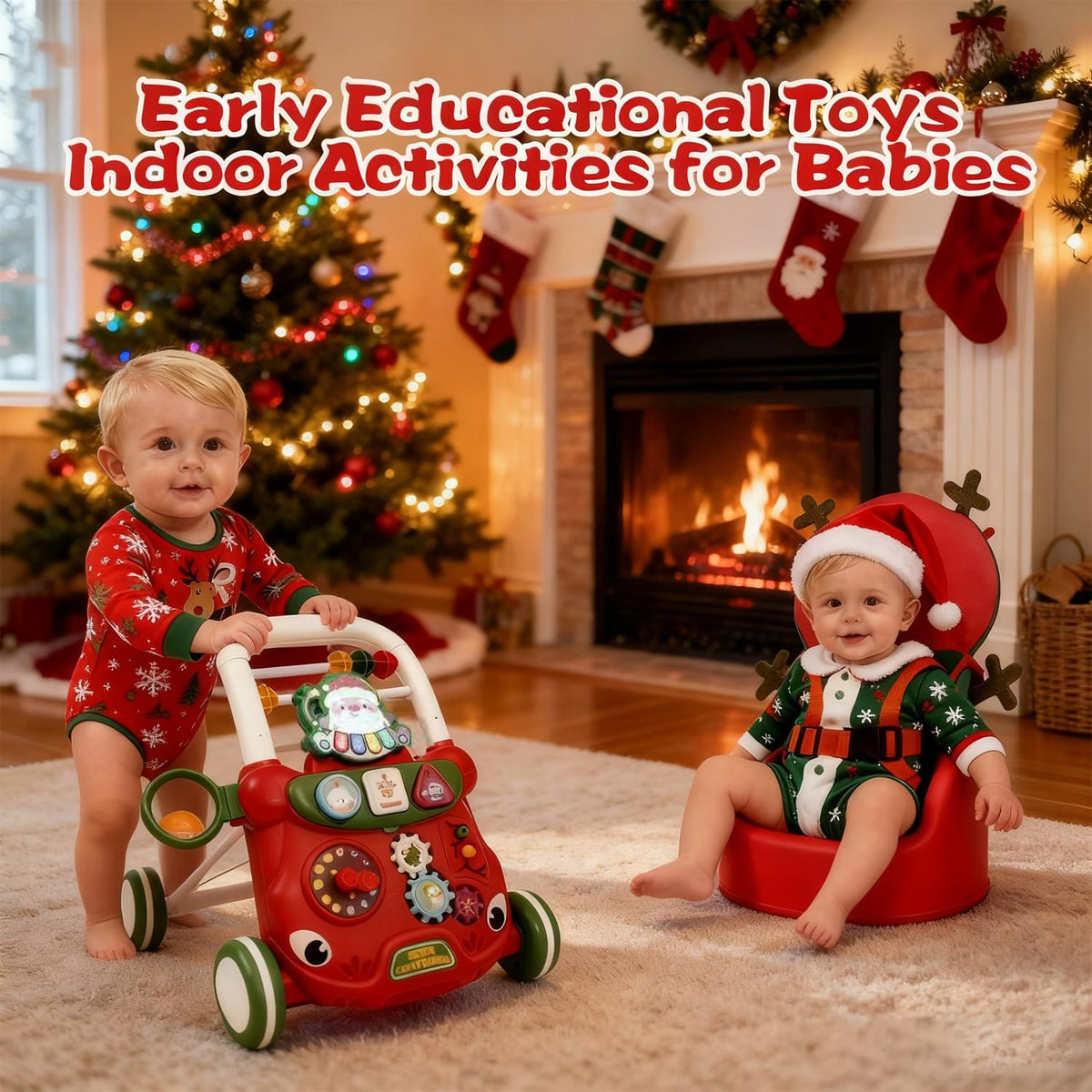 Baby Walker Toys Set with Head Protector Backpack X312