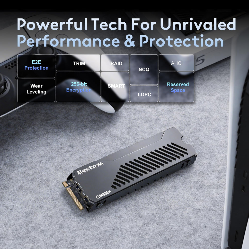 1TB PCIe 4.0 NVMe M.2 2280 SSD with Heatsink J814