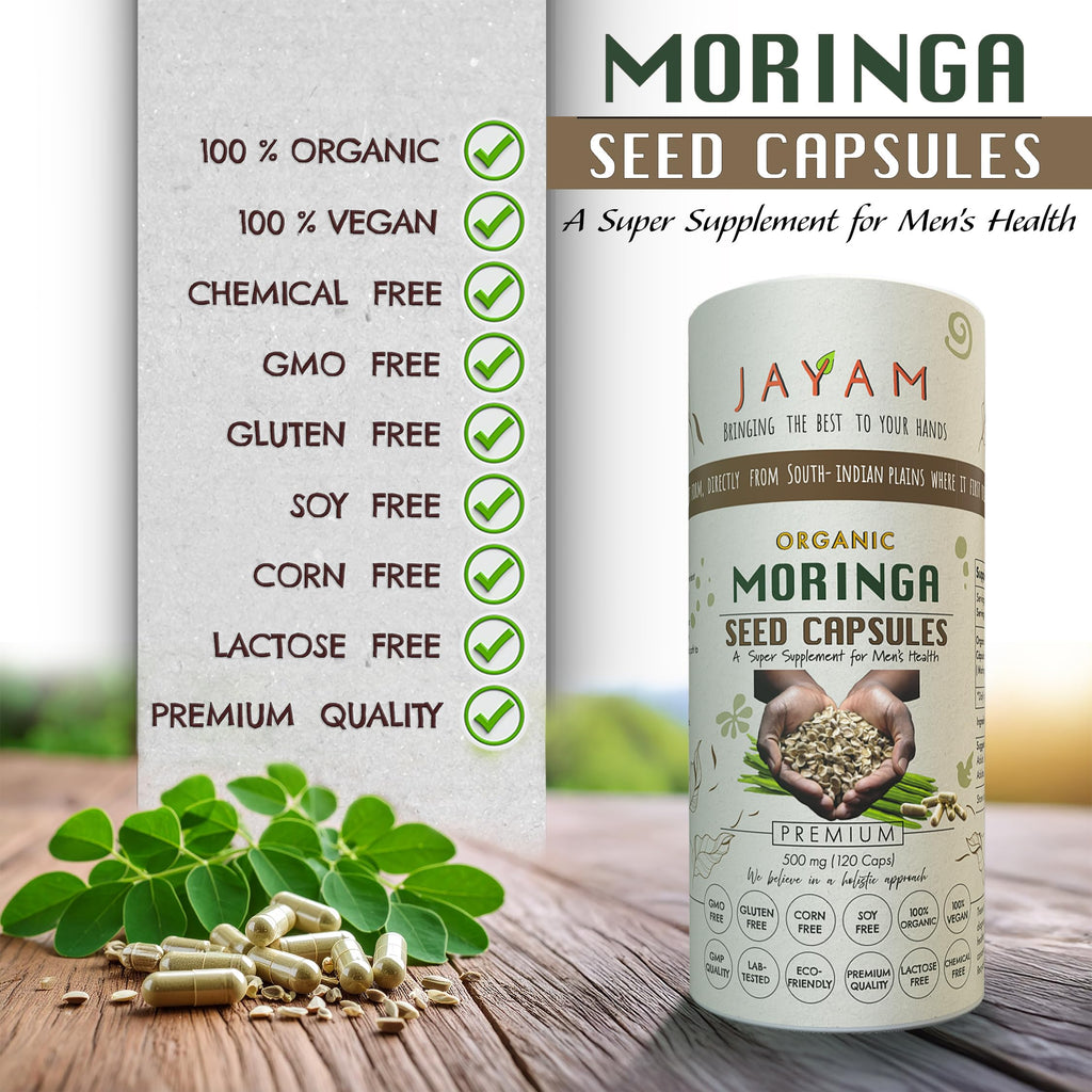 Organic Moringa Seed Capsules 120 Capsules O191