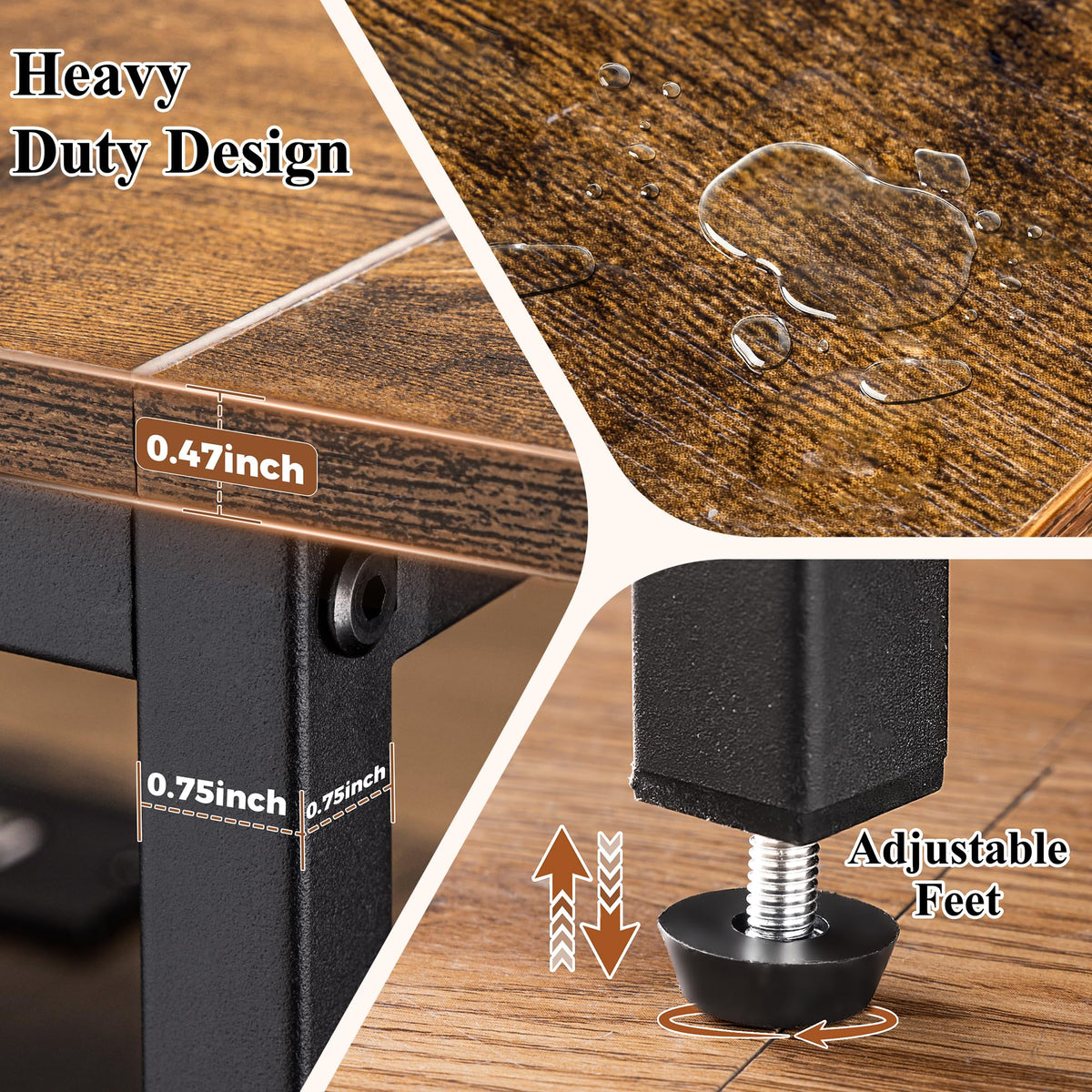 Corner TV Stand with Power Outlet V971