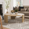 42” Round Oak Finish Wood Coffee Table H637000