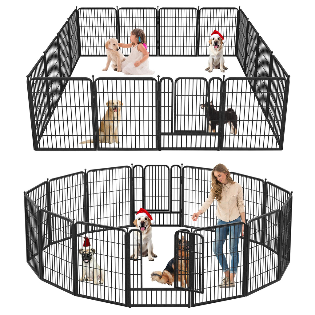 16 Panels Heavy Duty Foldable Metal Dog Playpen U7832