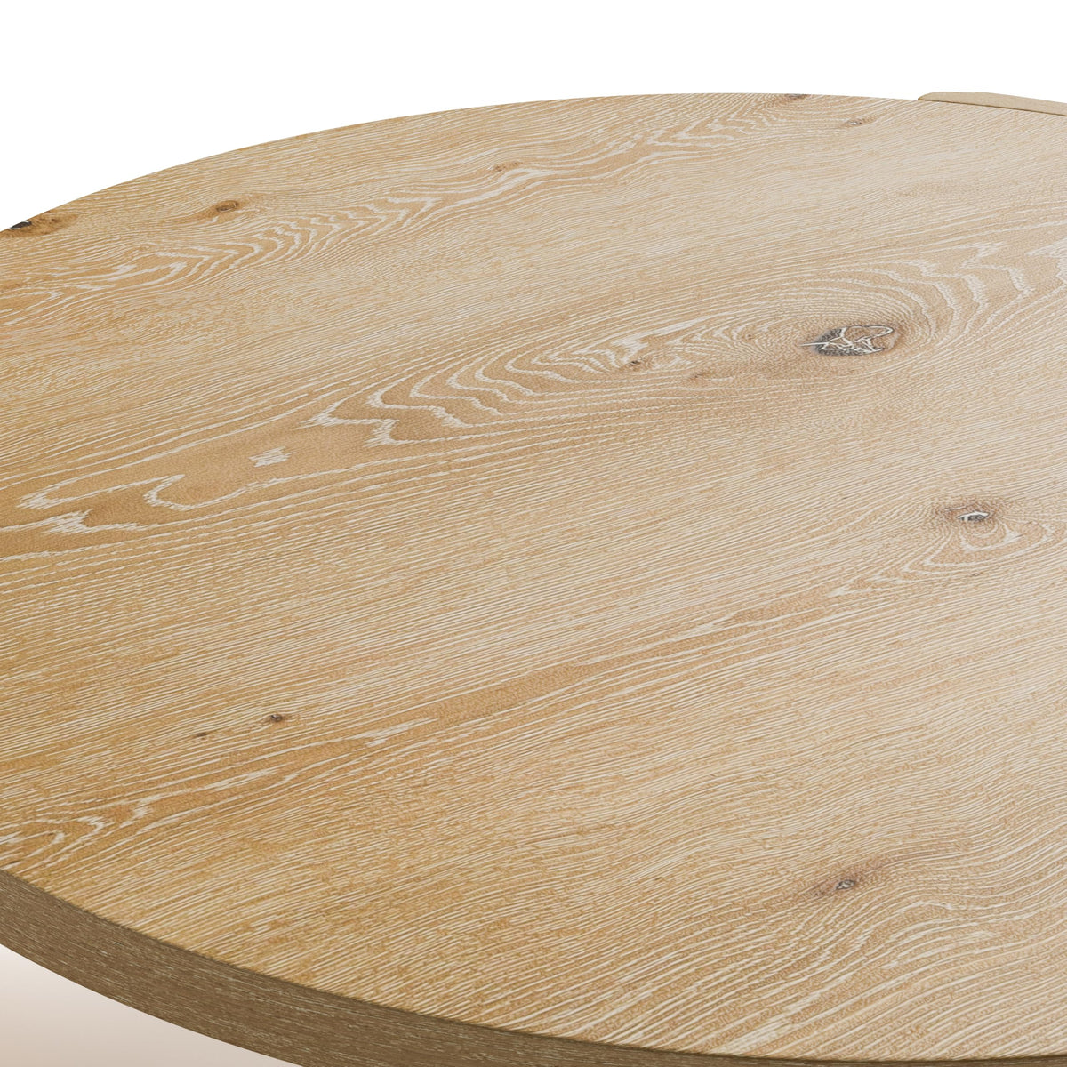 42” Round Oak Finish Wood Coffee Table H637000